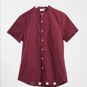 ASOS oxford shirt with grandad collar